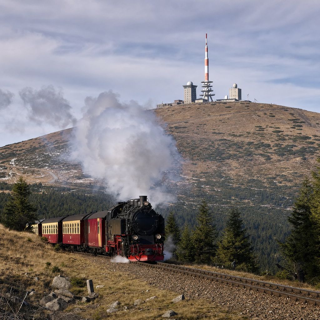 Ein Bild zum Thema Brocken mit Schmalspurbahnen im allgemeiner Kontext,Allgemeinwissen Kontext